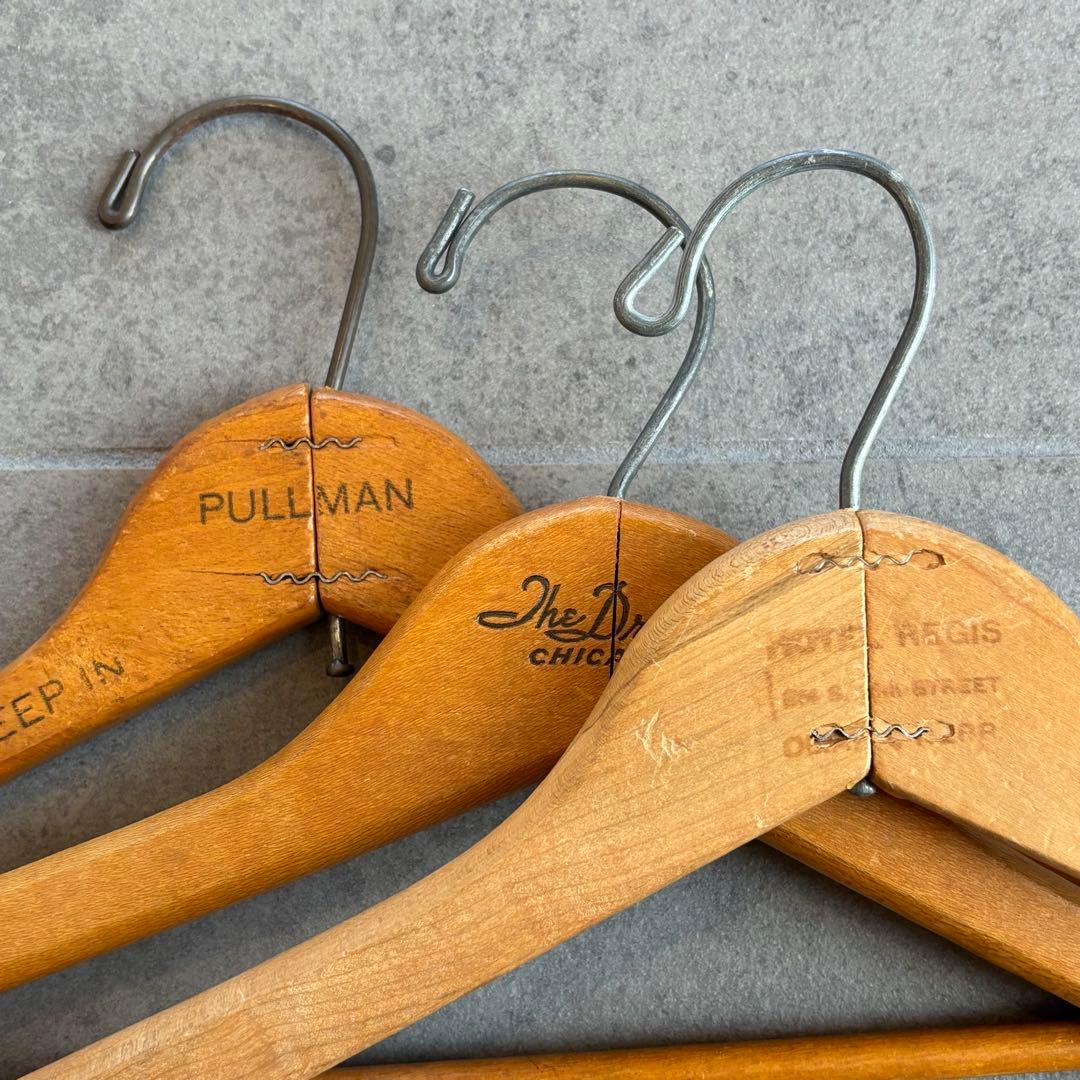 ビンテージ ウッド ハンガー 木製 アメリカ アンティーク　古着屋
