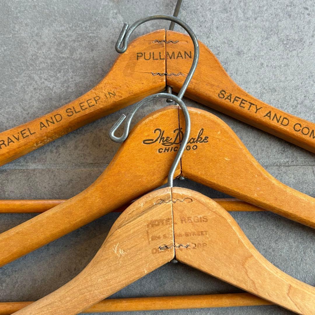 ビンテージ ウッド ハンガー 木製 アメリカ アンティーク　古着屋