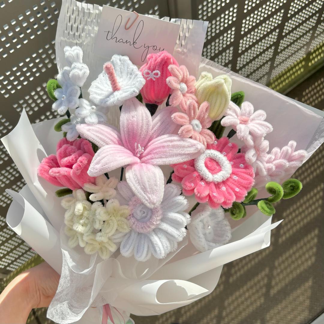 N N　モールフラワー　キイロ　ピンク