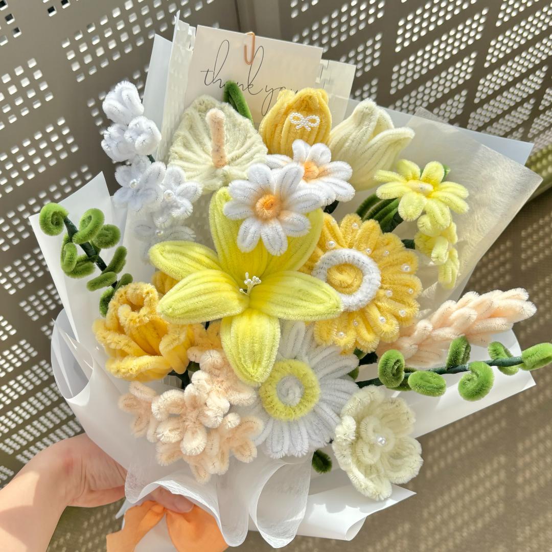 N N　モールフラワー　キイロ　ピンク