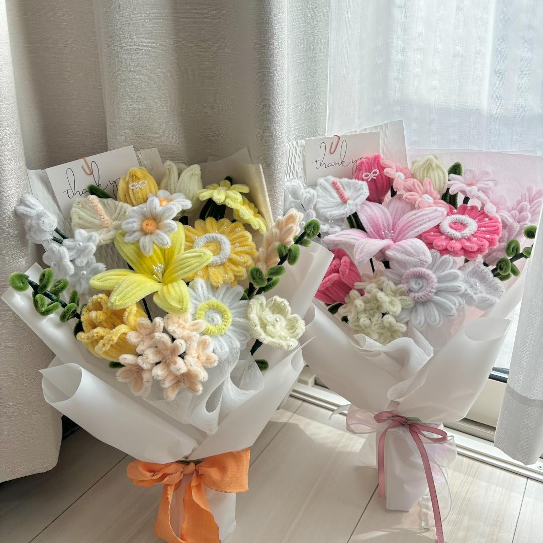 N N　モールフラワー　キイロ　ピンク