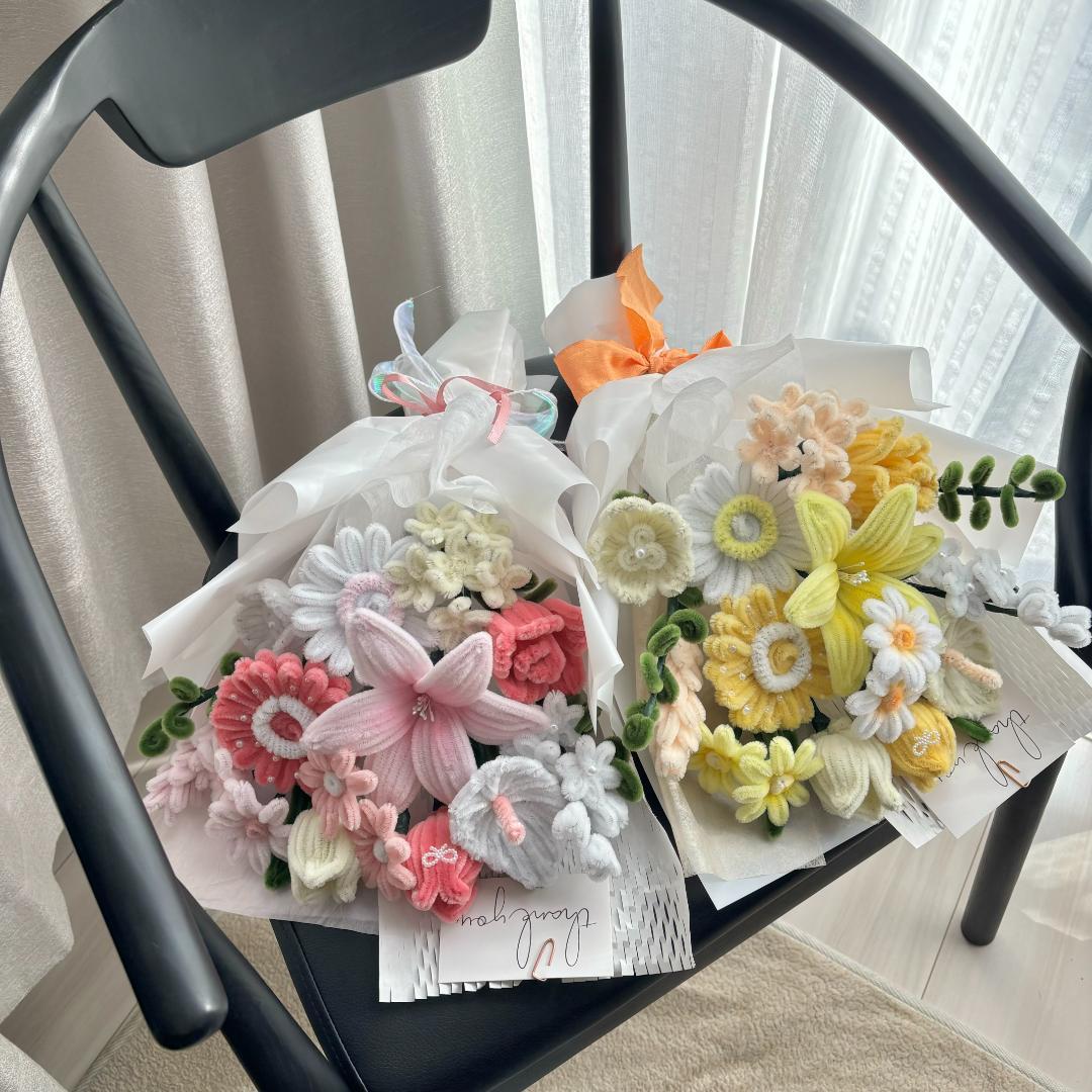 N N　モールフラワー　キイロ　ピンク