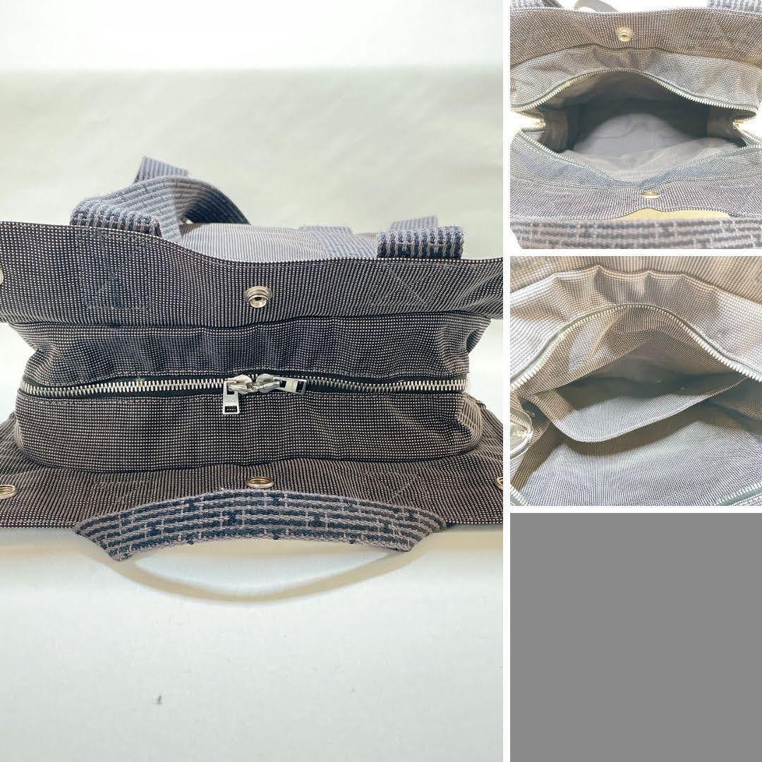 エルメス 　スクエア　Hロゴリュック　ハンドバッグ 　ブラック エールライン