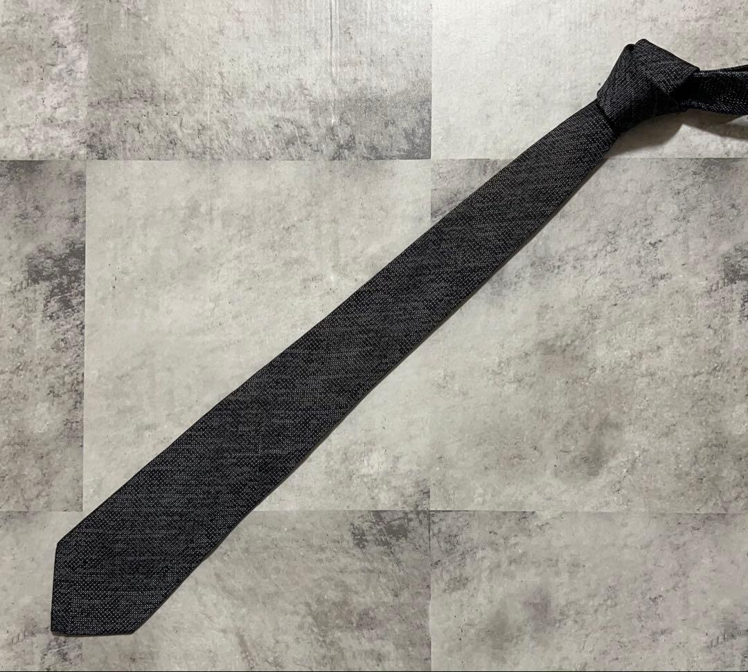 BOTTEGA VENETA ネクタイ ハイブランド ソリッド チャコールグレー