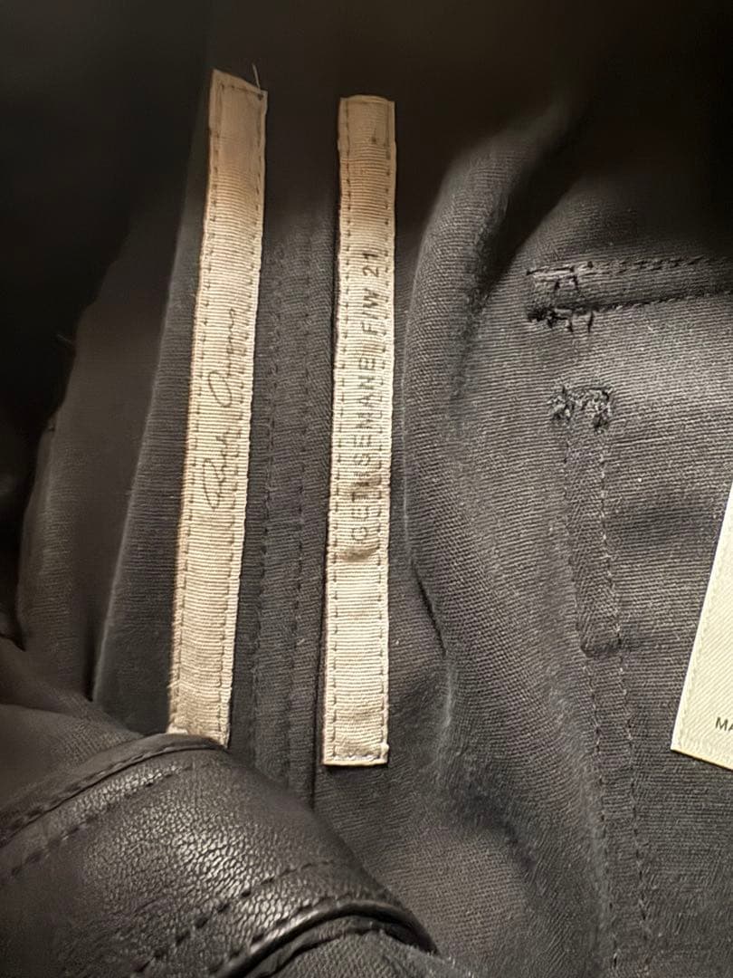 パンツ RICK OWENS / BAUHAUS CARGO LEATHER FW21