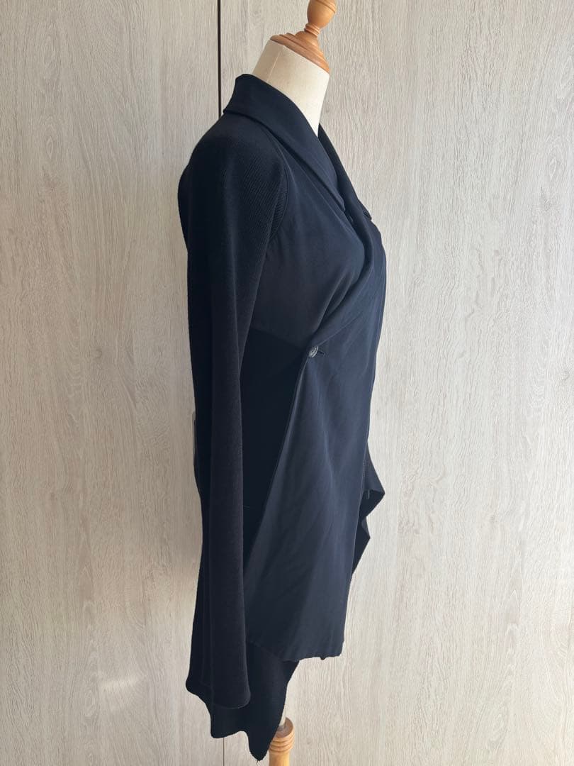 ヨージヤマモトブラックラップテーラードジャケット