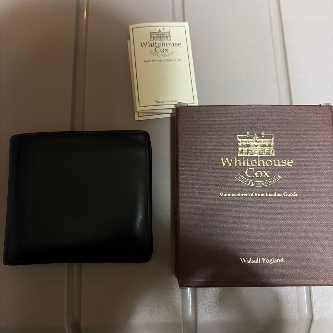 Whitehouse Cox 二つ折り財布 ブラック　s1058