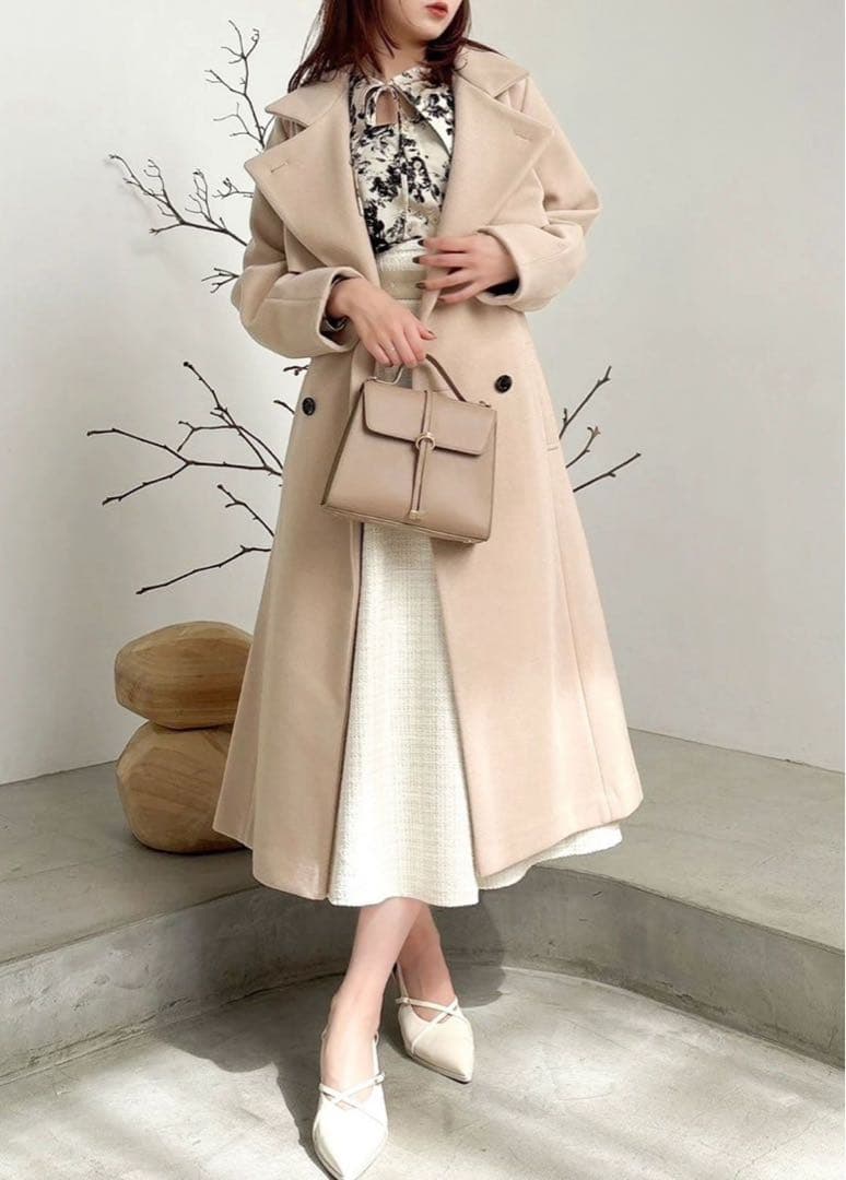 【美品】ダズリン　2WAYカラーレディコート　ベージュ　xsサイズ　※匿名発送