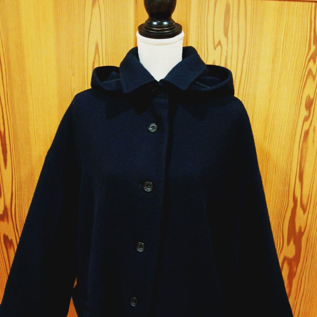 maison de soil メゾンドソイル ウールフードコート ネイビー