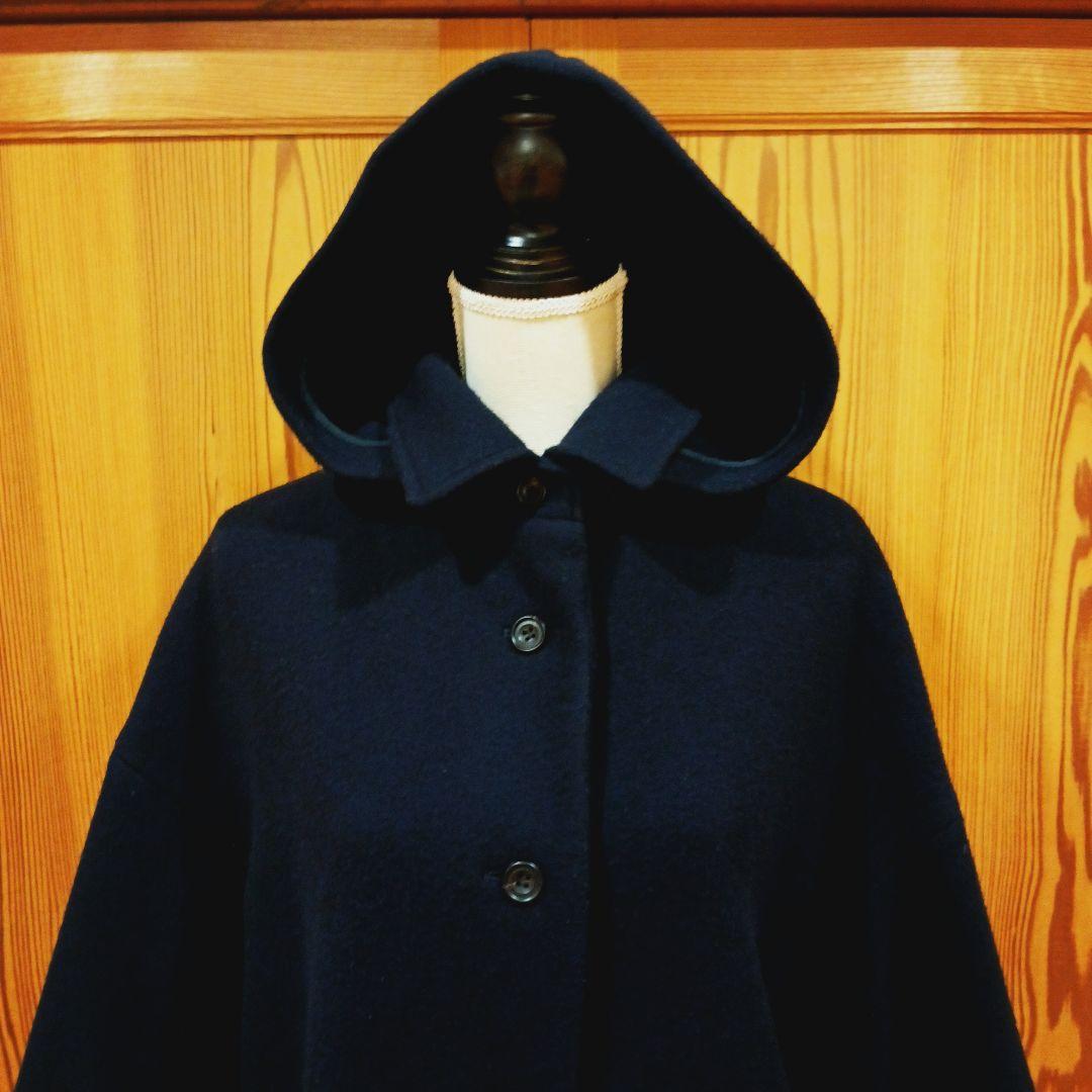 maison de soil メゾンドソイル ウールフードコート ネイビー