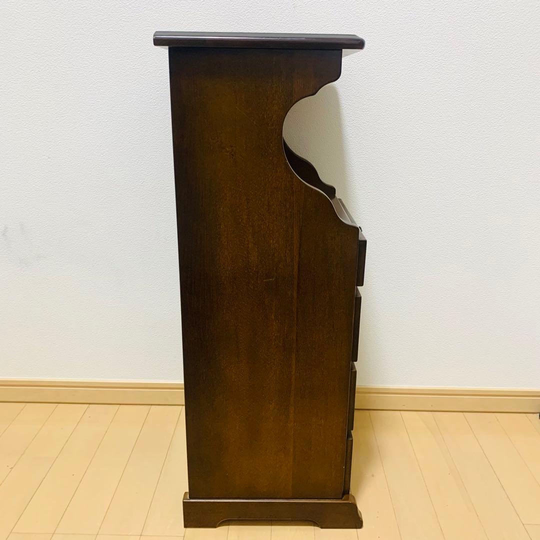 【美品】カリモク コロニアル 電話台 小引き出し4段　飾り台　花台　ヴィンテージ