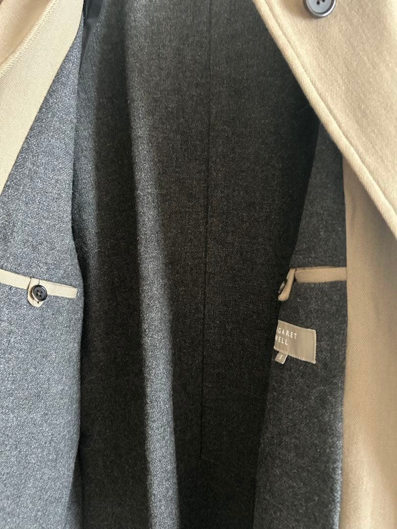 マーガレットハウエル　ベージュ ステンカラー　コート II 美品M MHL