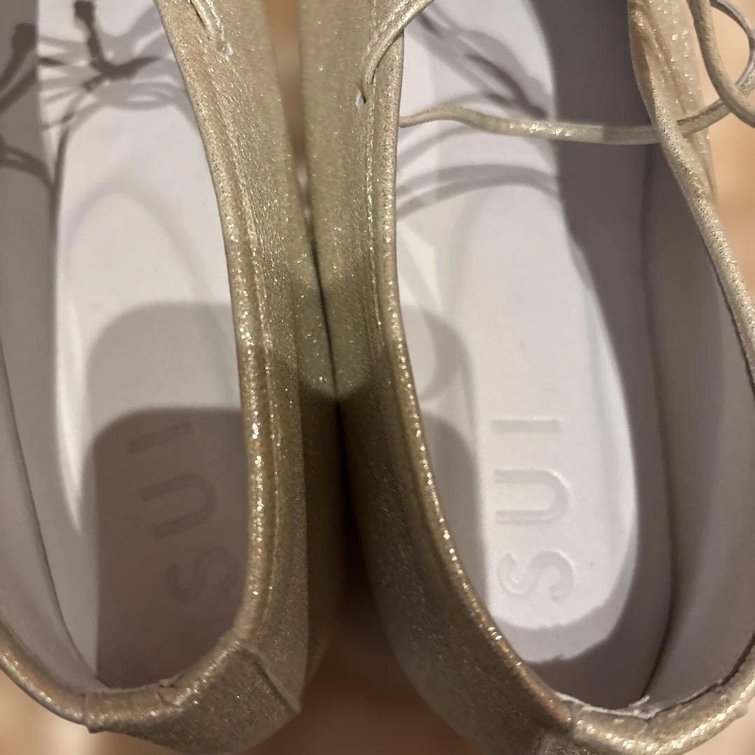 SUI シルバーレースアップシューズ