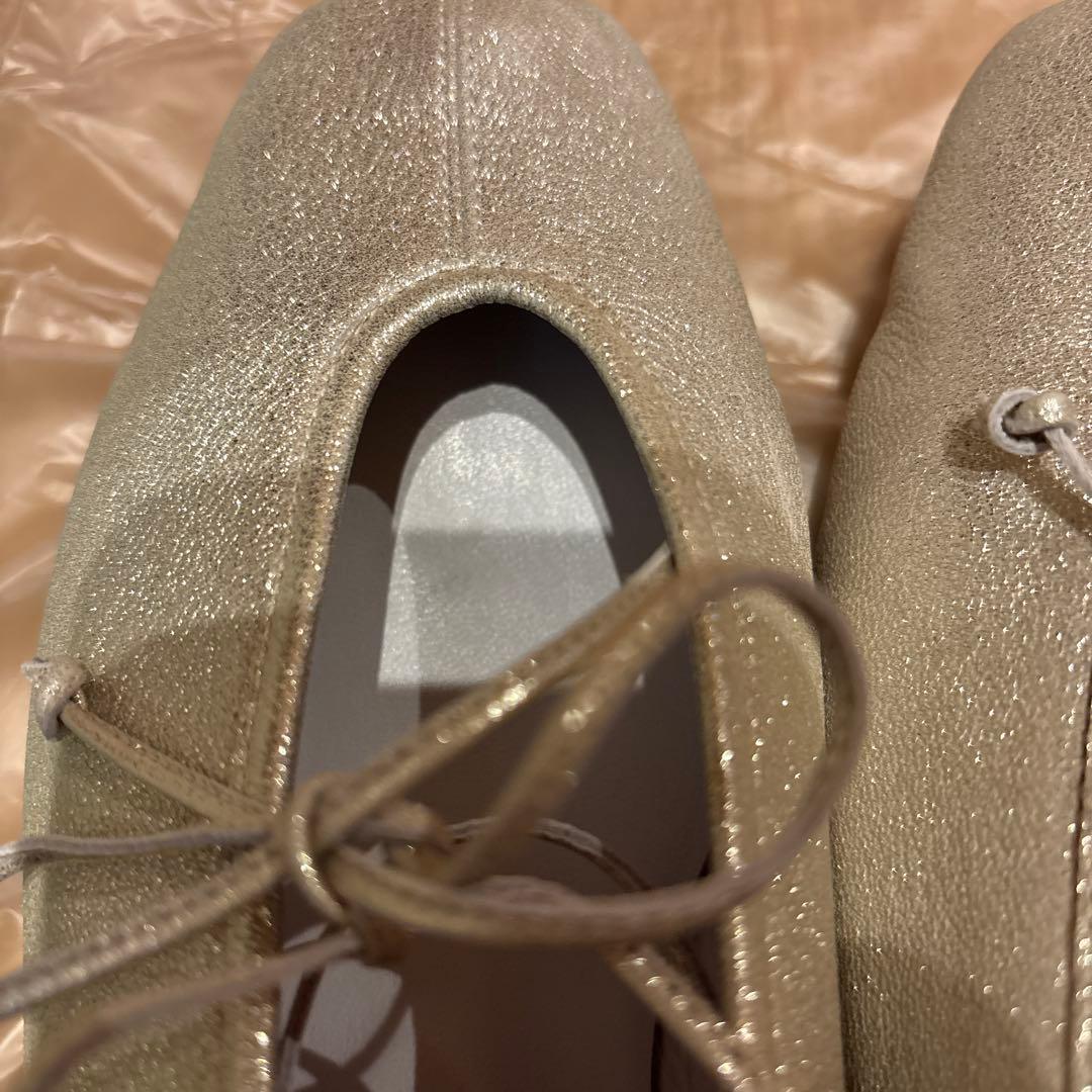 SUI シルバーレースアップシューズ