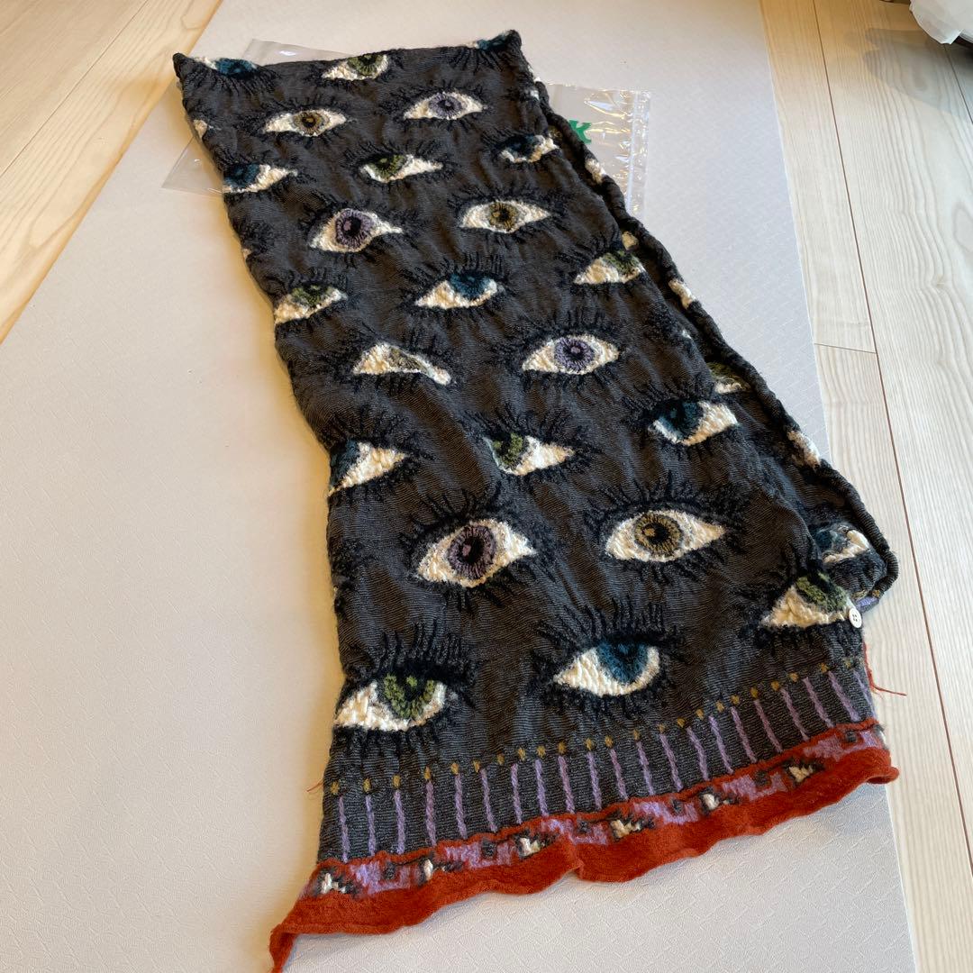 キャピタル 縮絨ウール SPEAKEASY HAPPYマフラー　グレー