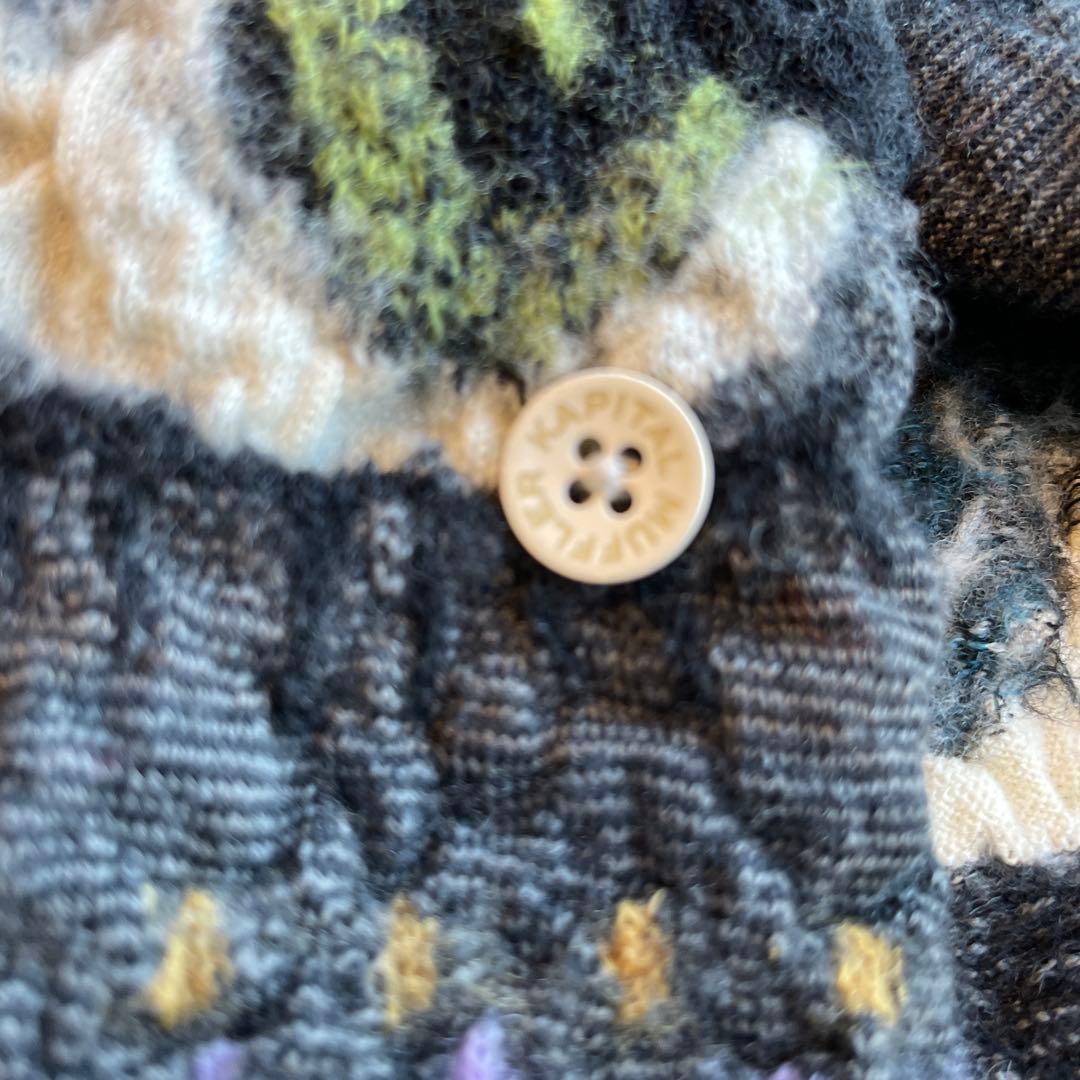 キャピタル 縮絨ウール SPEAKEASY HAPPYマフラー　グレー