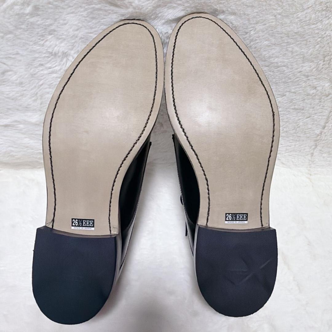 未使用級 REGAL ビジネスシューズ Uチップ メンズ EEE 26.5 黒