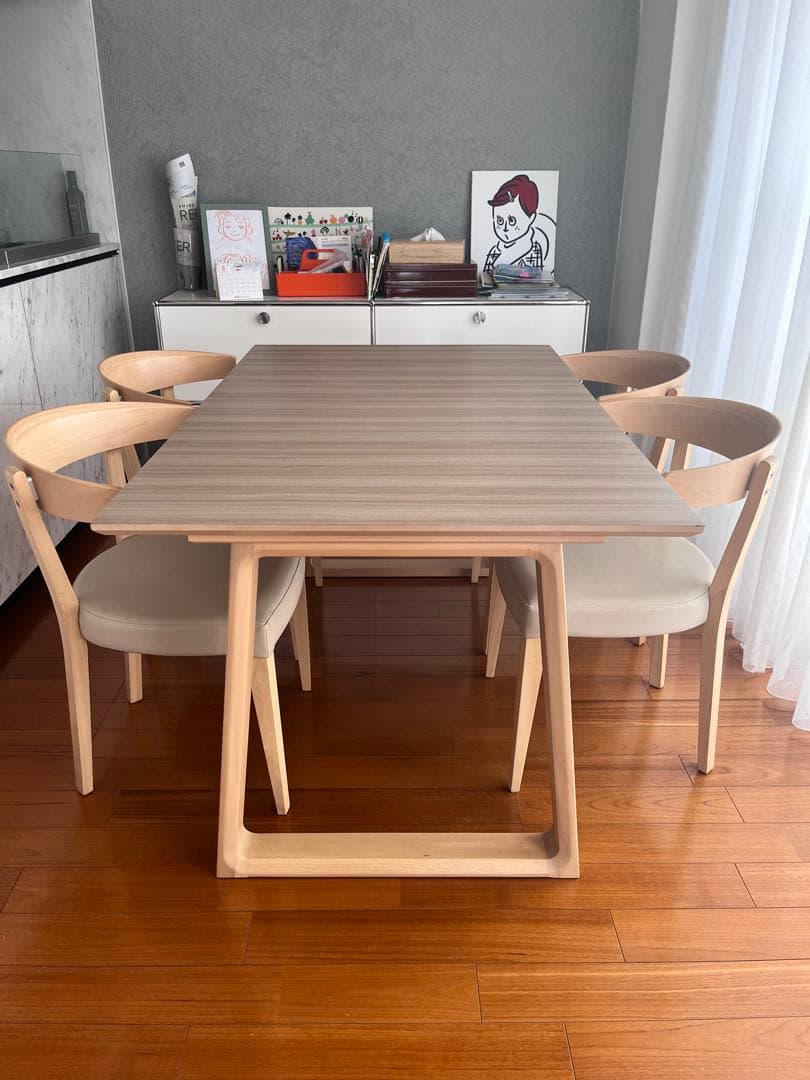 ⑤カリモク【チェア*1脚】(ダイニングテーブルとチェア4脚組のセット販売)