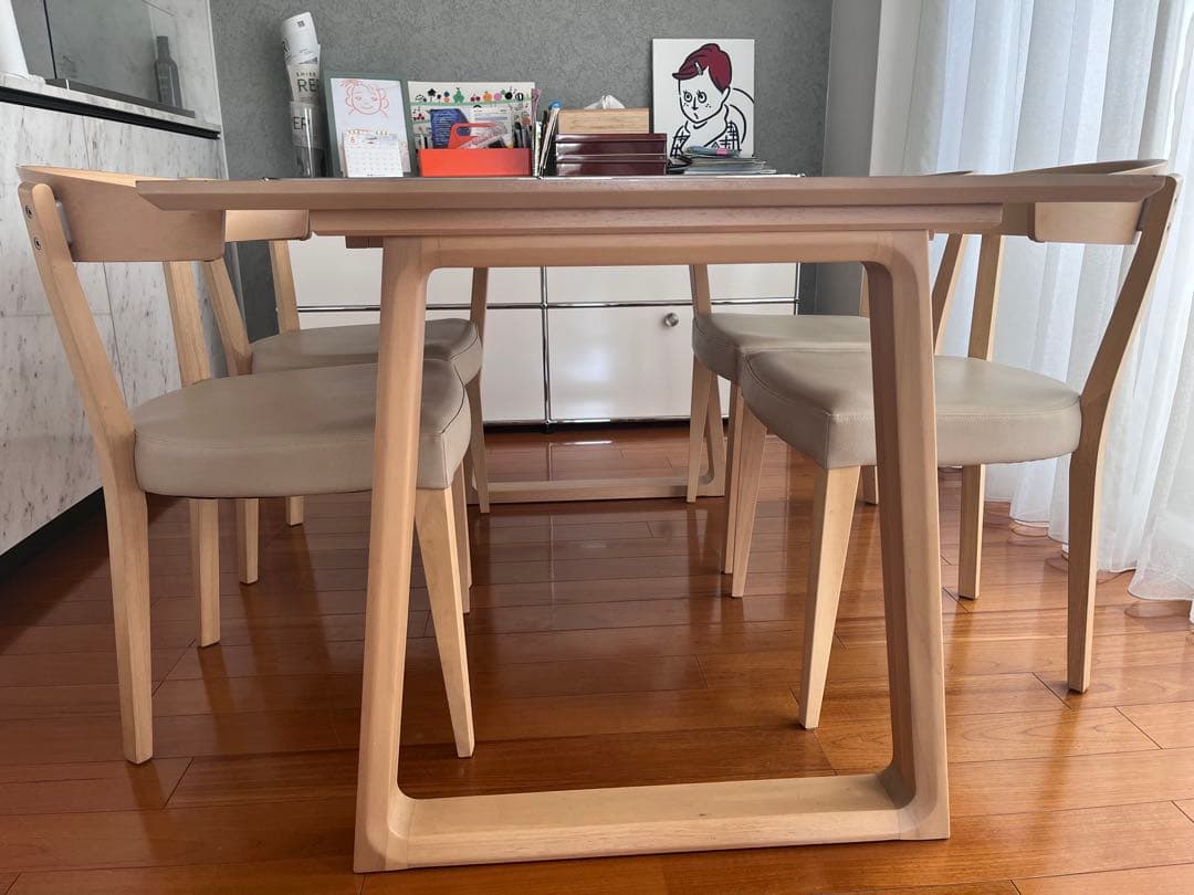 ⑤カリモク【チェア*1脚】(ダイニングテーブルとチェア4脚組のセット販売)