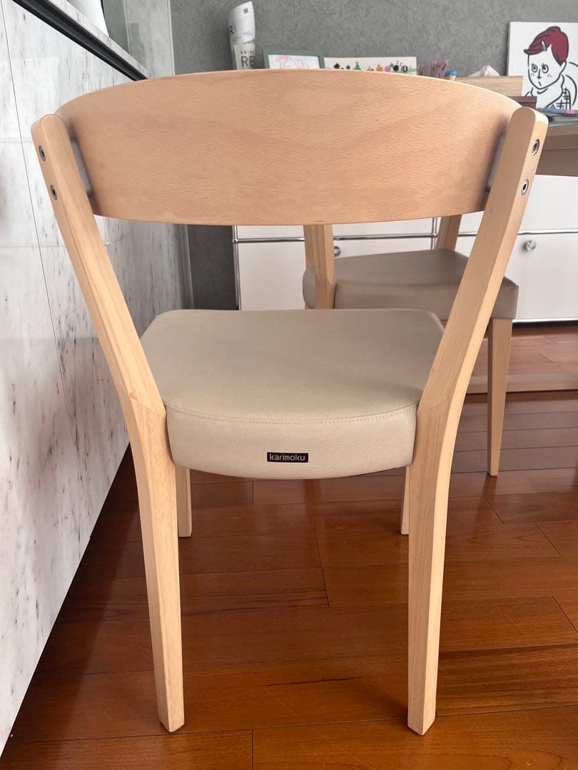⑤カリモク【チェア*1脚】(ダイニングテーブルとチェア4脚組のセット販売)