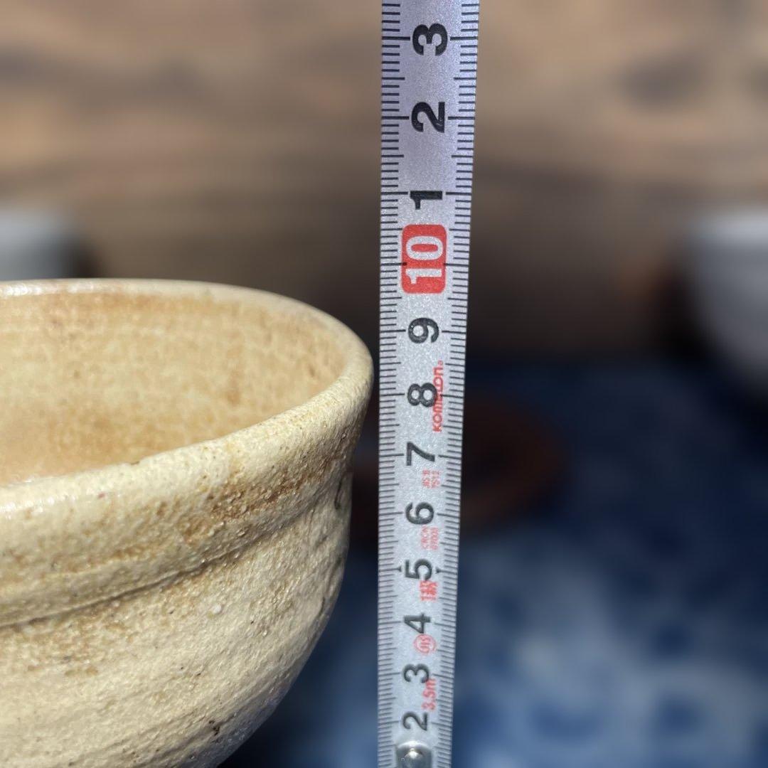 相馬焼馬絵茶碗　田代法橋？　茶道具 動物絵柄のベージュ陶器茶碗 中型