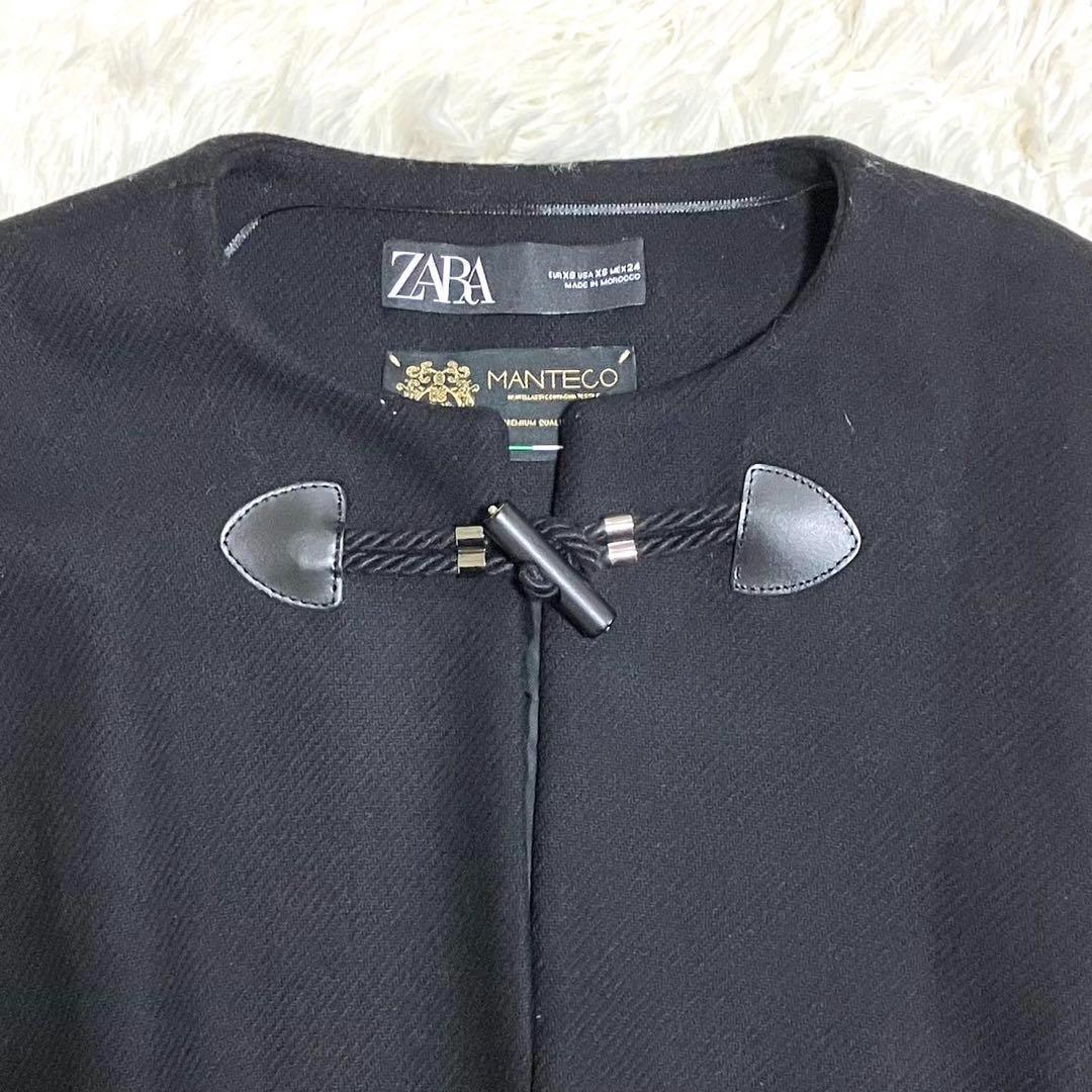 【極美品】希少　完売品　ザラ　MANTECO ケープコート　マント　ポンチョ　黒