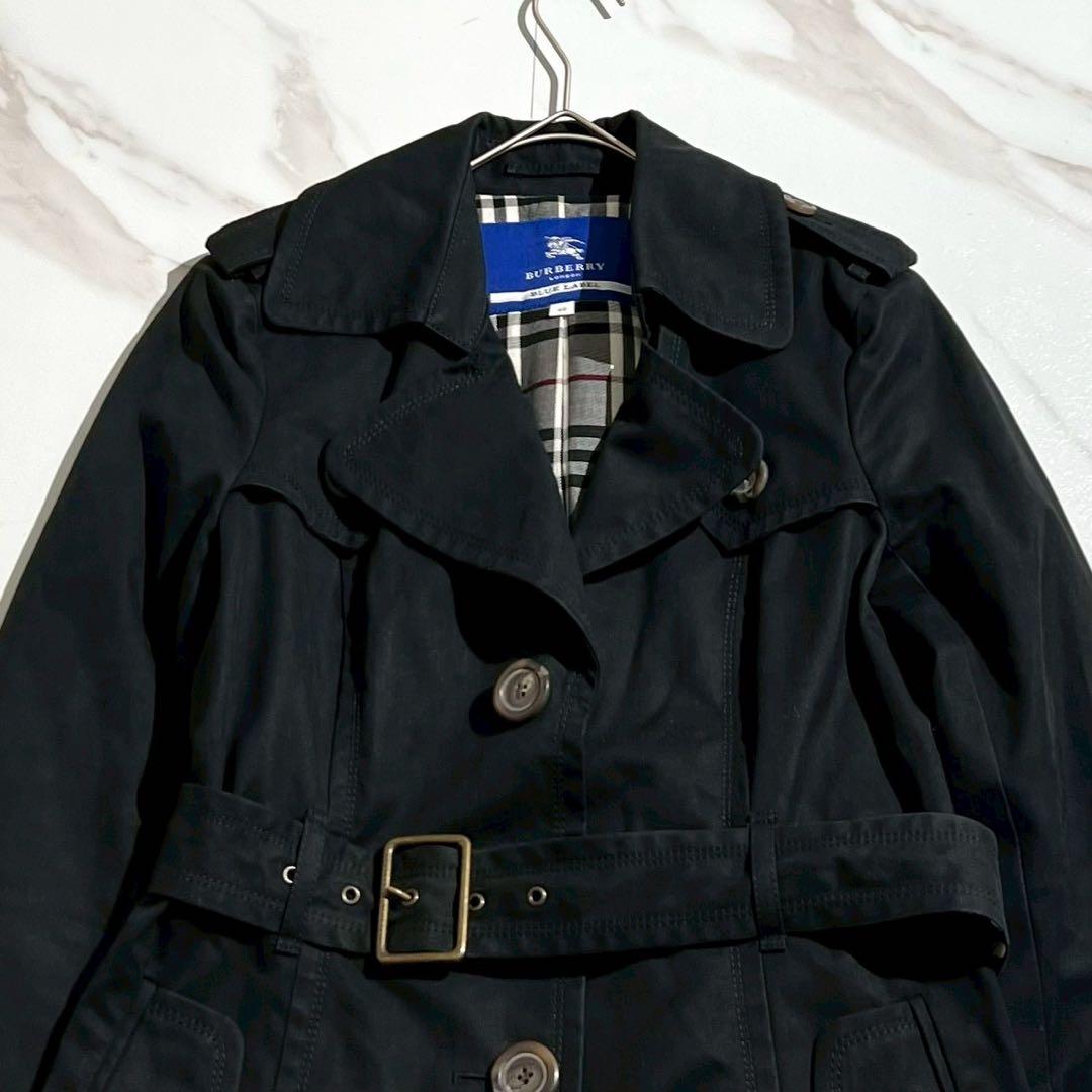 バーバリーブルーレーベル ショートトレンチコート ノバチェック