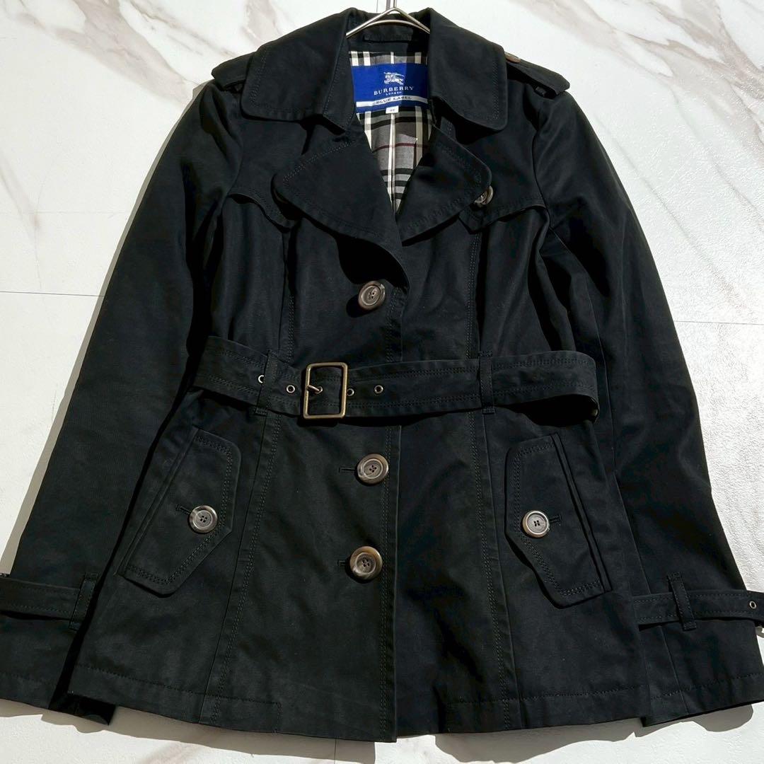 バーバリーブルーレーベル ショートトレンチコート ノバチェック