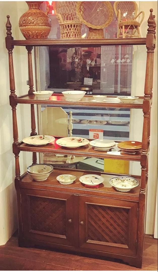 オランダ ヴィンテージ　オープンシェルフ　棚　両面