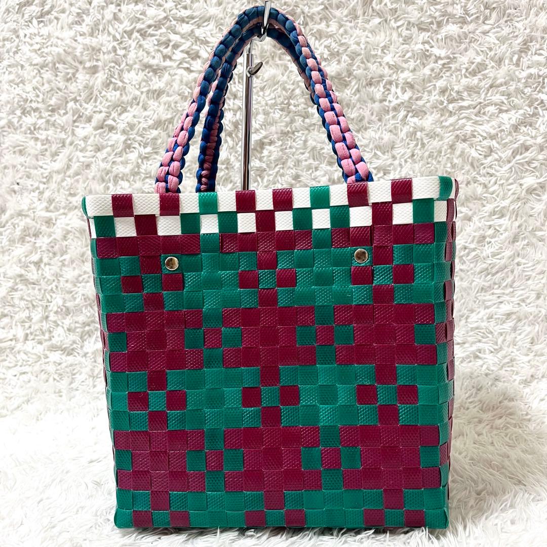 ✨定番品✨MARNI マルニ ピクニックバッグ カゴバッグ ジャージーハンドル