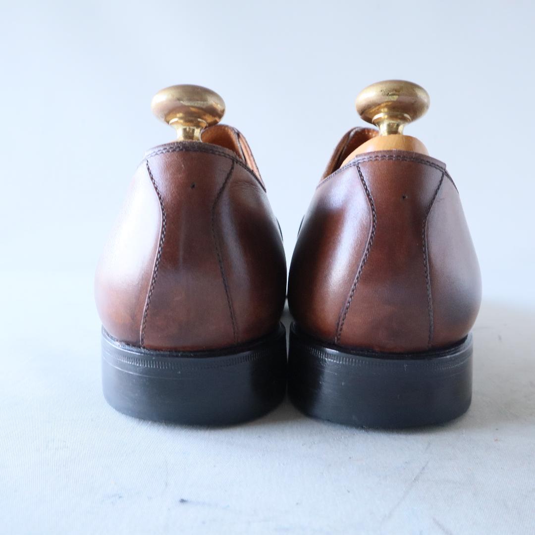 美品スコッチグレイン　オデッサ　24.5cm 濃茶　内羽根ストレートチップ916