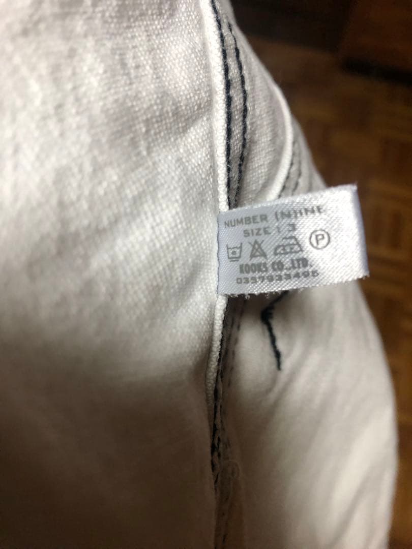 ナンバーナイン　02モダン期 ホワイトデニムGジャン　サイズ3