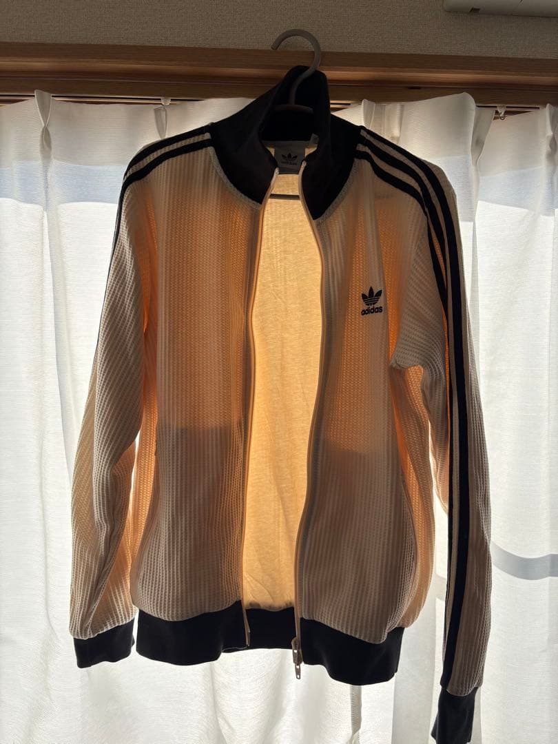 adidas ワッフル生地 トラックジャケット ジャージ