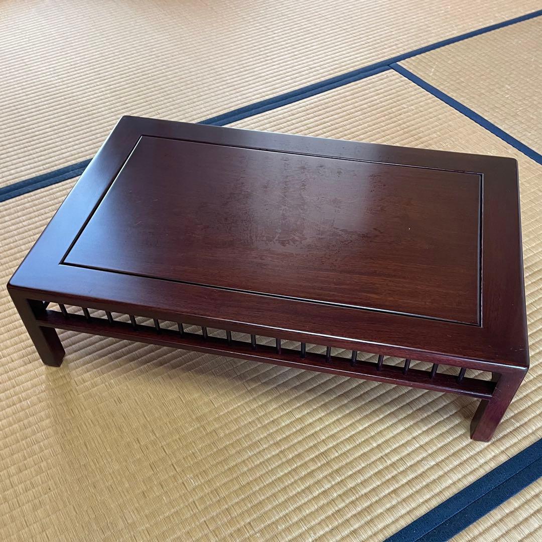 盆栽台 花台 飾り台 香炉台 花瓶台 サイドテーブル 木製 花梨材 20号