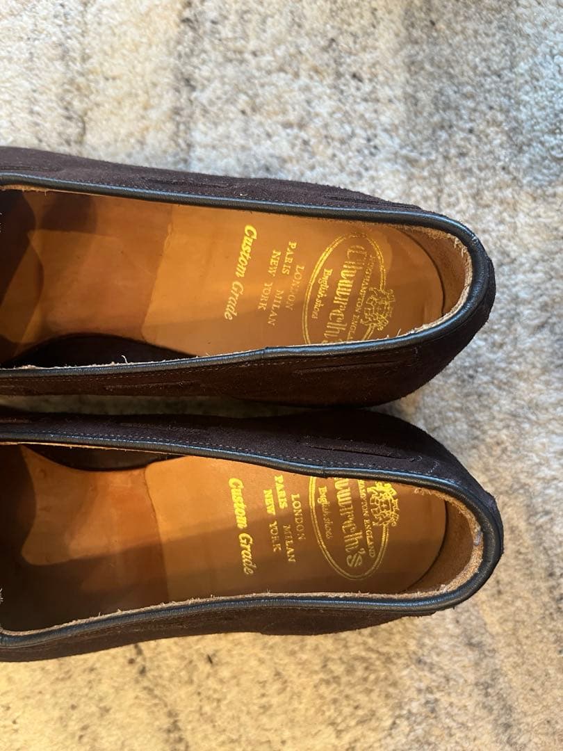 チャーチ　タッセルローファー ブラウンスエード　90F