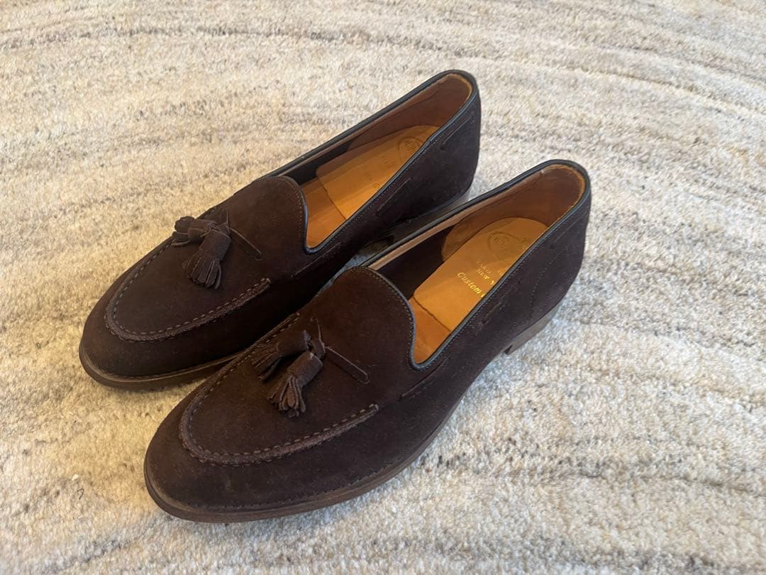 チャーチ　タッセルローファー ブラウンスエード　90F
