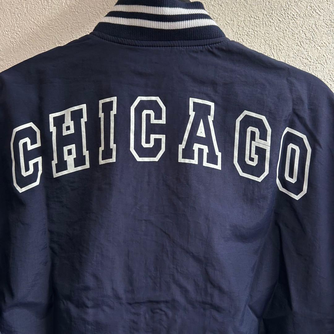 【150】MLB カブス　ブルゾン●スタジャン　ナイロンジャケット　アウター