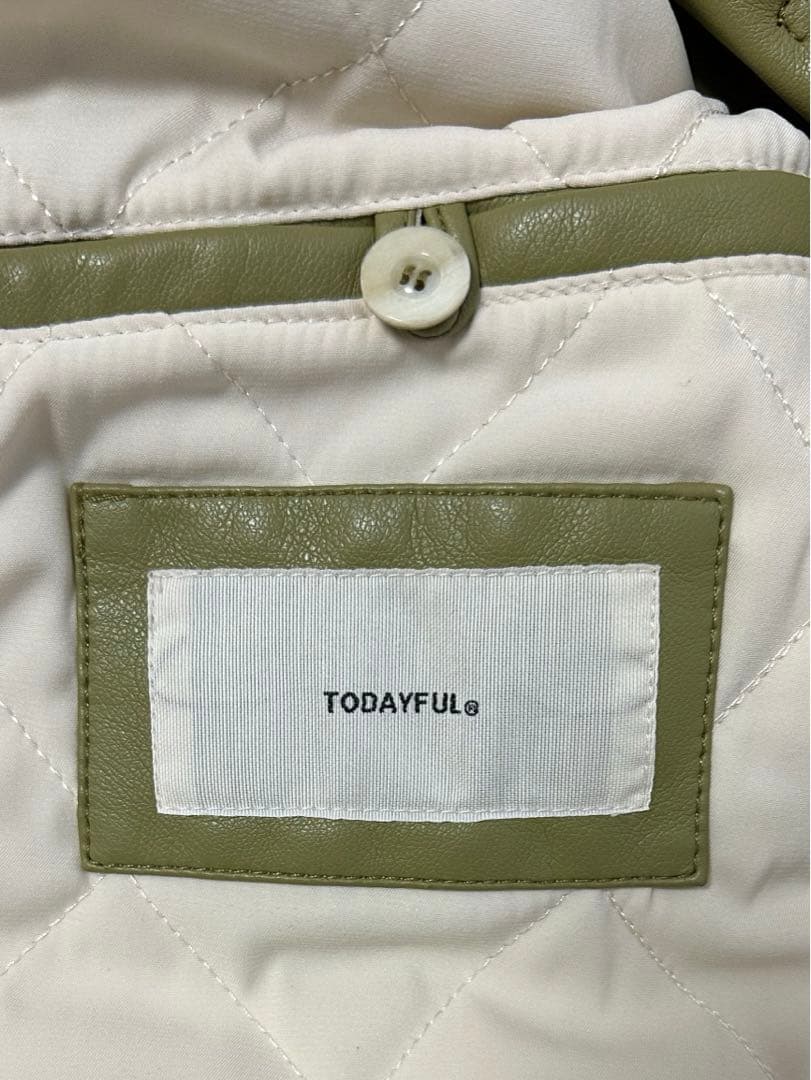 【TODAYFUL(トゥデイフル)】Ecoleather Over Jacket