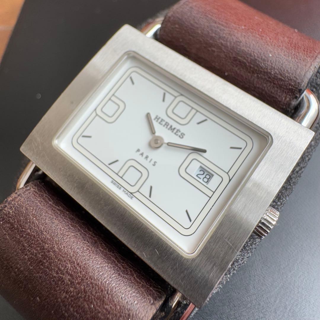 エルメス HERMES バレニア デイト 腕時計 美品 (生産終了モデル)