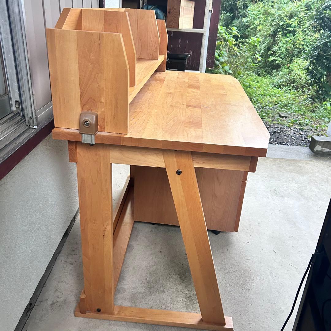 ACTUS アクタス リーヴェ 学習机 デスク 上棚付き 北欧 無垢風 幅105