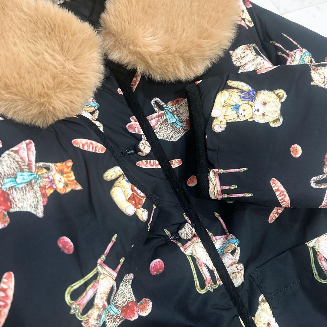 美品 yukiemon テキスタイルキルティングコート まぜまぜ リバーシブル