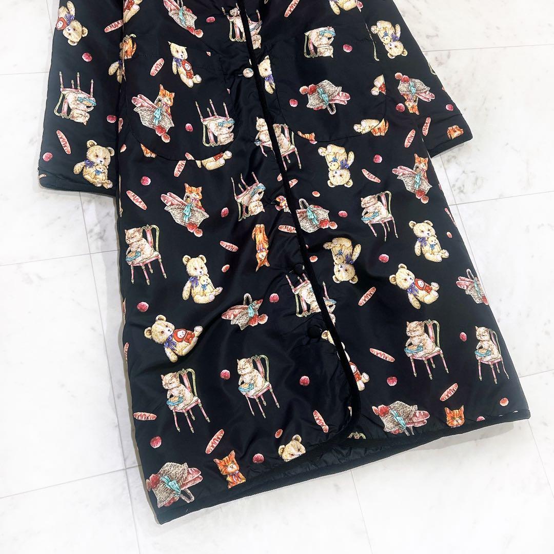 美品 yukiemon テキスタイルキルティングコート まぜまぜ リバーシブル