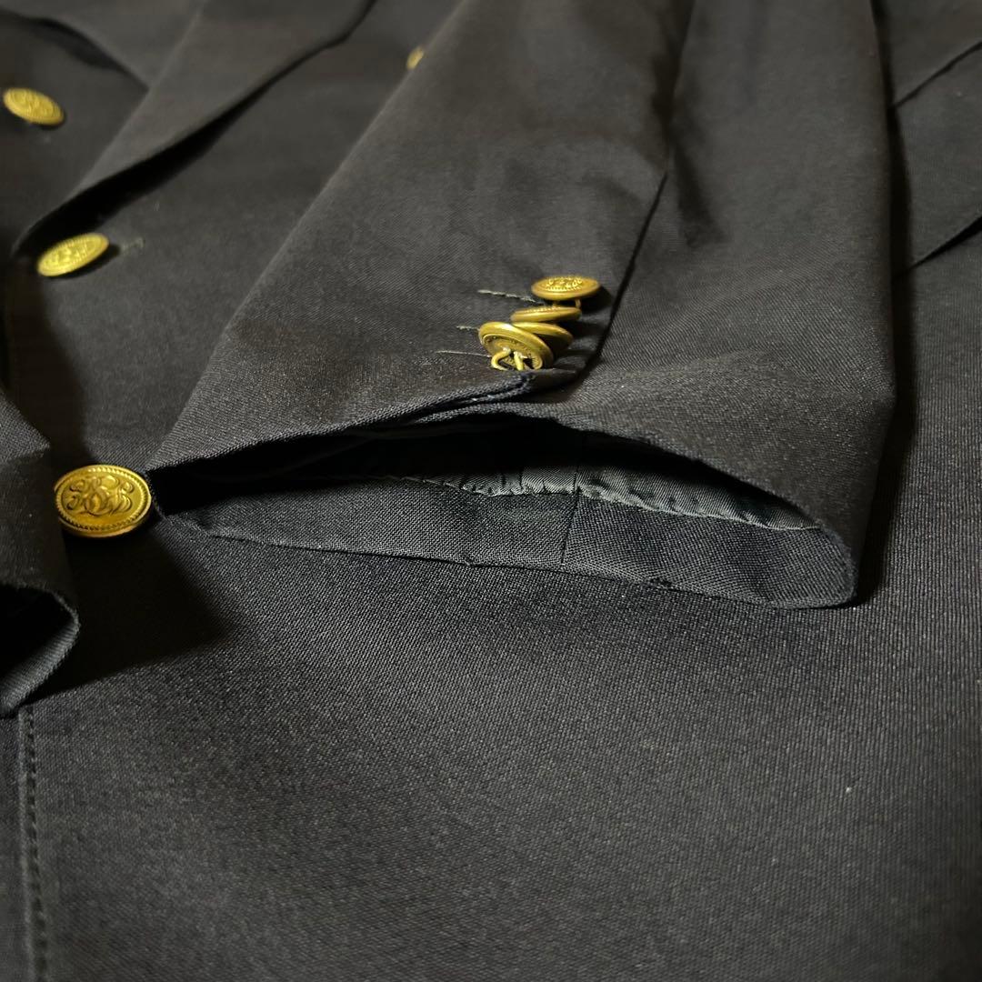 ジェイプレス 紺ブレ ダブルジャケット 金ボタン L相当 ウール100%日本製