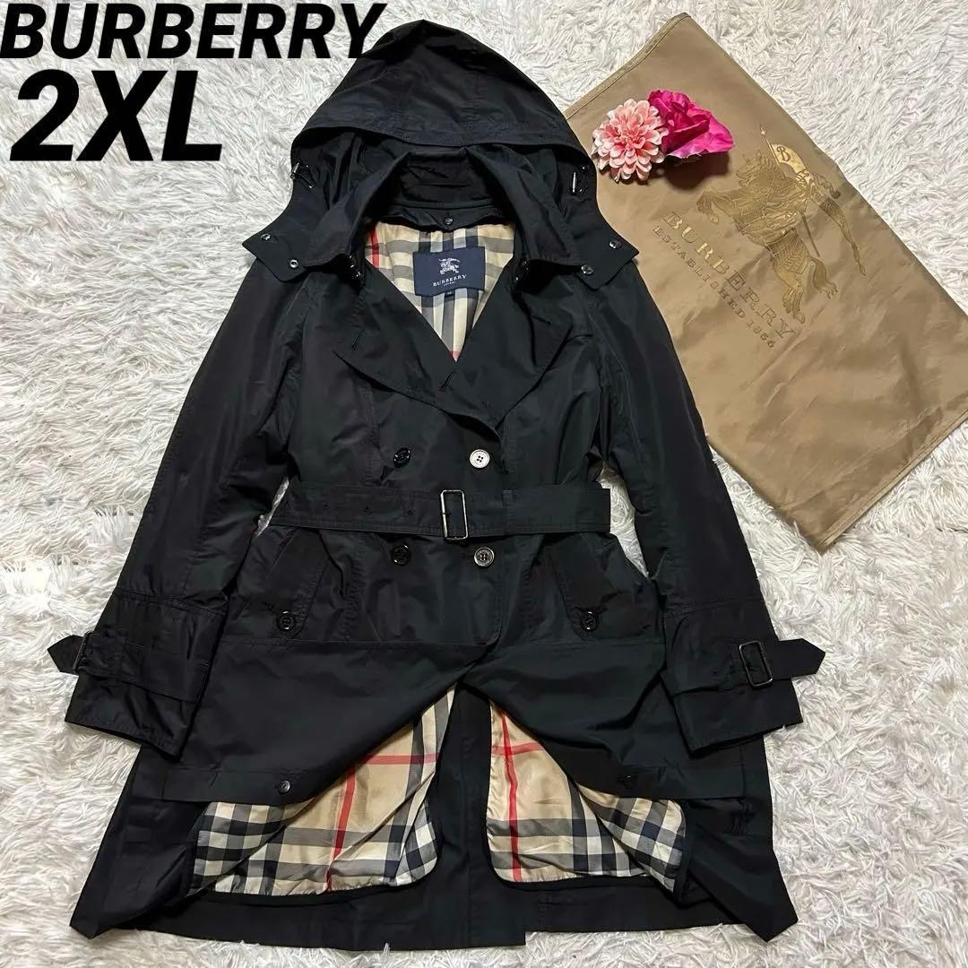 【】2XL バーバリーロンドン トレンチコート ライナー ノバチェック