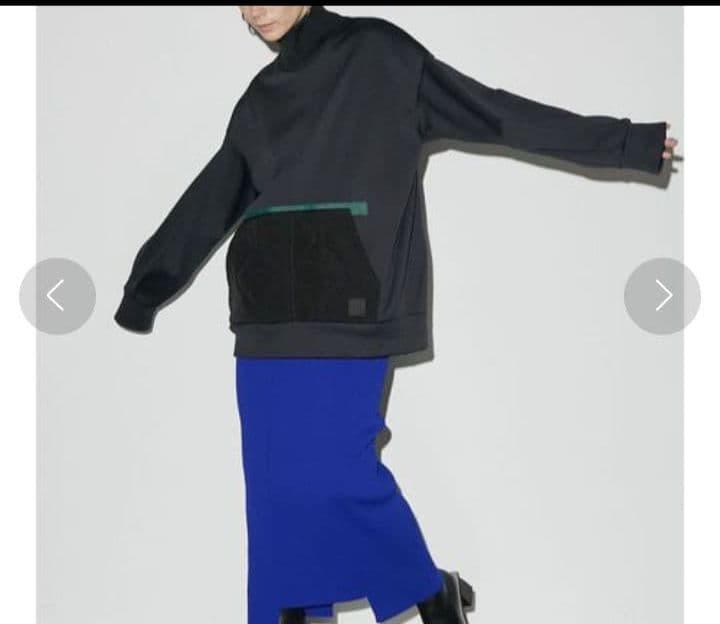 m*☆様 セール中❗UN3D キルティングドッキングスウェット　黒