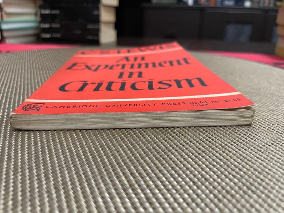 洋書 C.S. Lewis An Experiment in Criticism