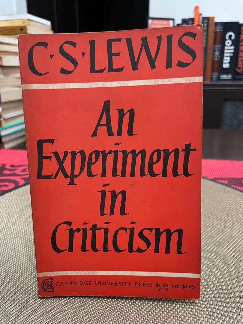 洋書 C.S. Lewis An Experiment in Criticism