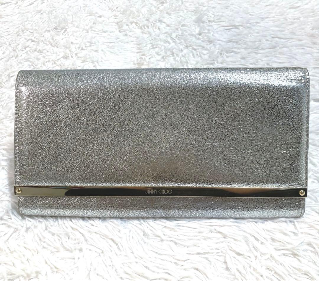 ジミーチュウ JIMMY CHOO MAIA クラッチバッグ シルバー