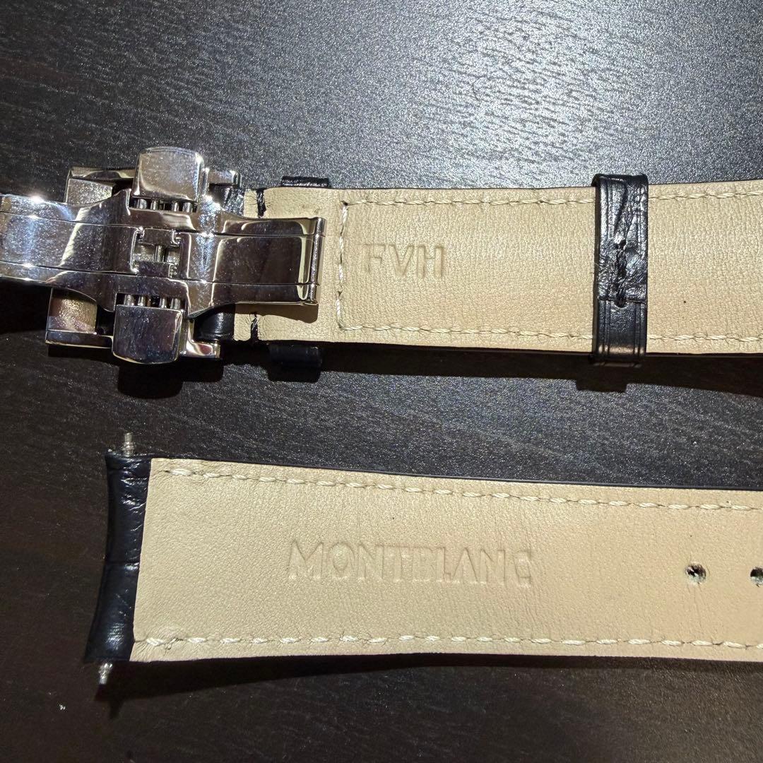 モンブラン MONTBLANC ブラックレザーベルト Dバックル付き