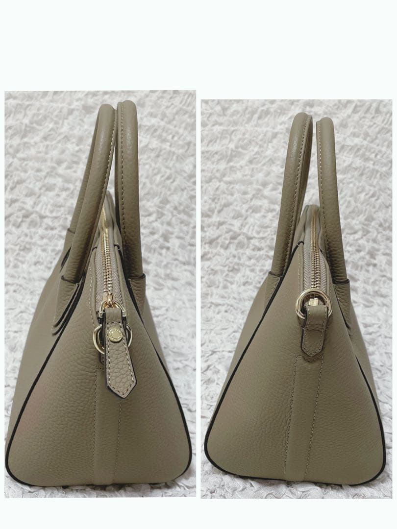 極美品✨HAYNI シエナ M 第二世代 グレージュ ショルダーバッグ 牛革